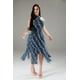 thumbnail image 1 of Saronite Vestido con Cuello Halter, Volantes, Cordones y Espalda Abierta con Abertura Frontal, Azul (para Mujer), 1 of 5