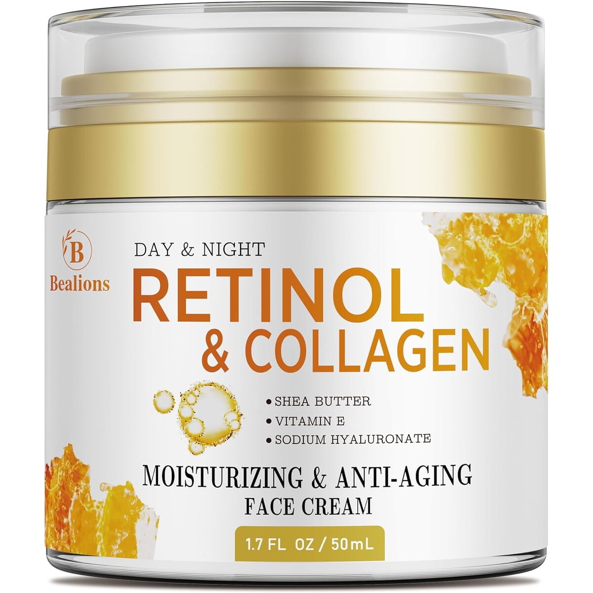 Crema Facial Bealions Retinol Colageno 50ml Antiarrugas Hidratante