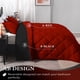 thumbnail image 3 of Set de Edredón Downluxe Queen Rojo y Negro 3 Piezas, 3 of 3