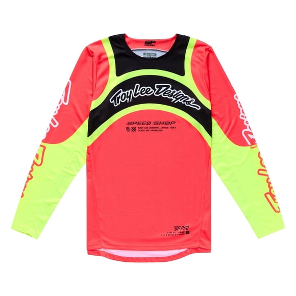 Jersey Troy Lee Designs GP PRO Swerve Infra Rojo Amarillo Fluorescente MD