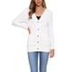 thumbnail image 1 of INSPIRE CHIC Cárdigan Casual de Suéter para Mujer de Punto Retorcido Otoño Invierno Largos Cárdigans Modernos XL Blanco, 1 of 6