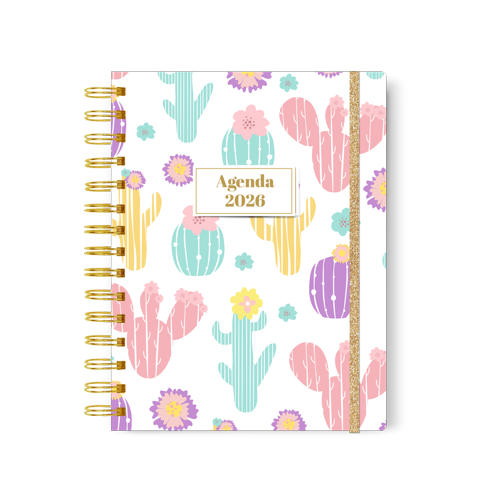 Fati - Agenda 2026 Cactus 2 Días Por Página