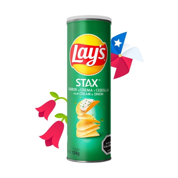 Papas Fritas Tarro Stax Crema y Cebolla, 134 g