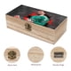 thumbnail image 3 of Gianluigi Donnarumma-theme Wooden Storage Box Rustic Wood Organizer Box Decorative Keepsake Box Multipurpose Desktop Storage Chest for Home Office Jewelry Trinkets Crafts Supplies, 3 of 6