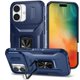 thumbnail image 1 of Funda Armada para iPhone 16 Plus con Tapa Deslizante y Soporte Magnético Giratorio Azul, 1 of 5
