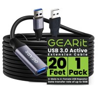 Cable De Extensión Activo Usb 3.0 Gearit De 20 Pies, A-Macho A A-Hembra