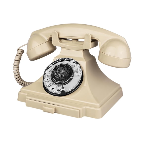Teléfono fijo Artisam retro de los años 30 con cable y disco giratorio