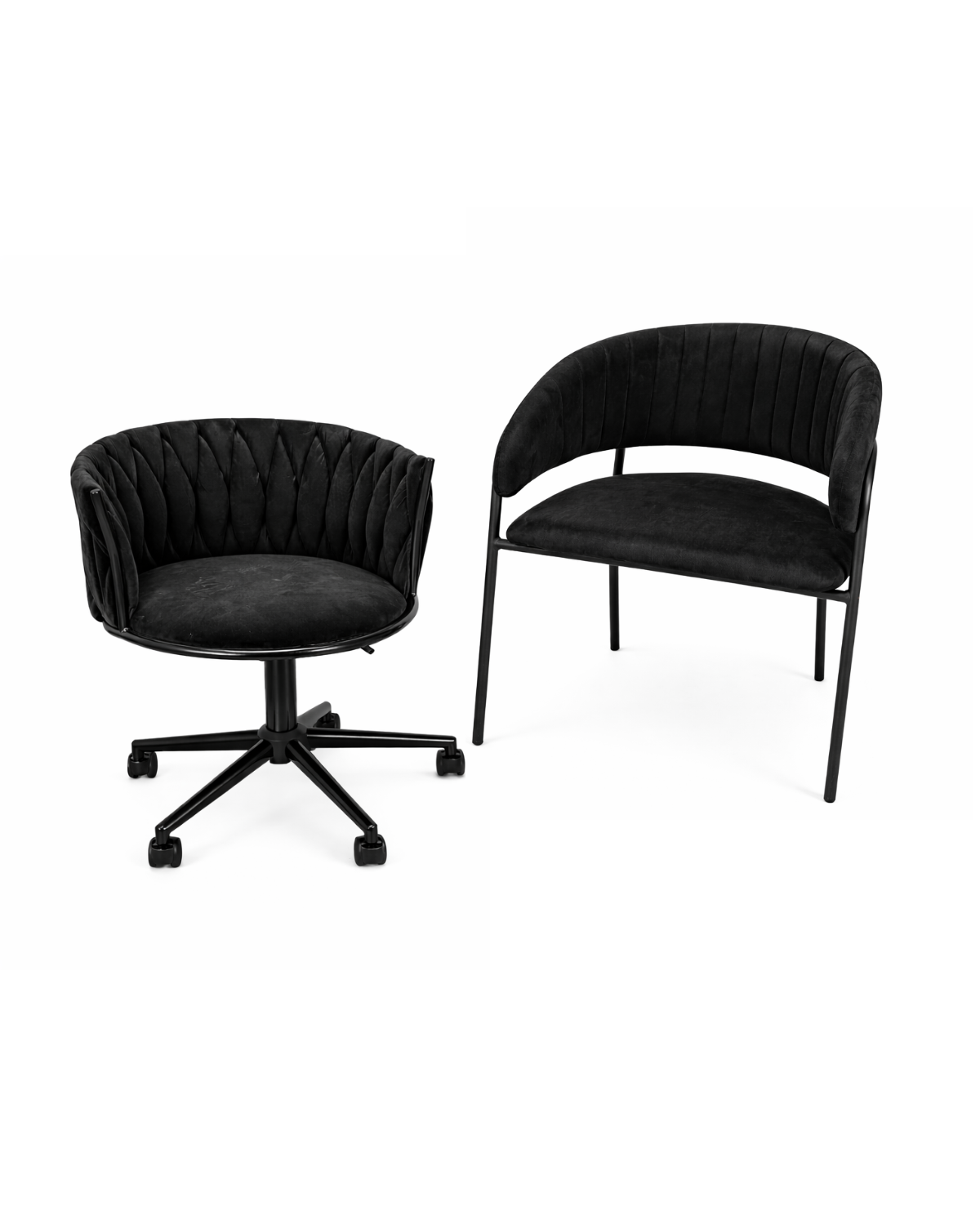 Habita2 Chile - Pack 2 Sillas Oficina Base Resistente Negra - Negro