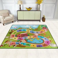 Casadeliacl - Alfombra De Niña Y Niño Tiernos Diseños Infantil 120X170 Gb 1.2 M 1.7 M Numero Camino Granja Verde Limón