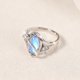 thumbnail image 2 of Anillo de plata esterlina 925 con piedra lunar y detalles de circonia cúbica, 2 of 3