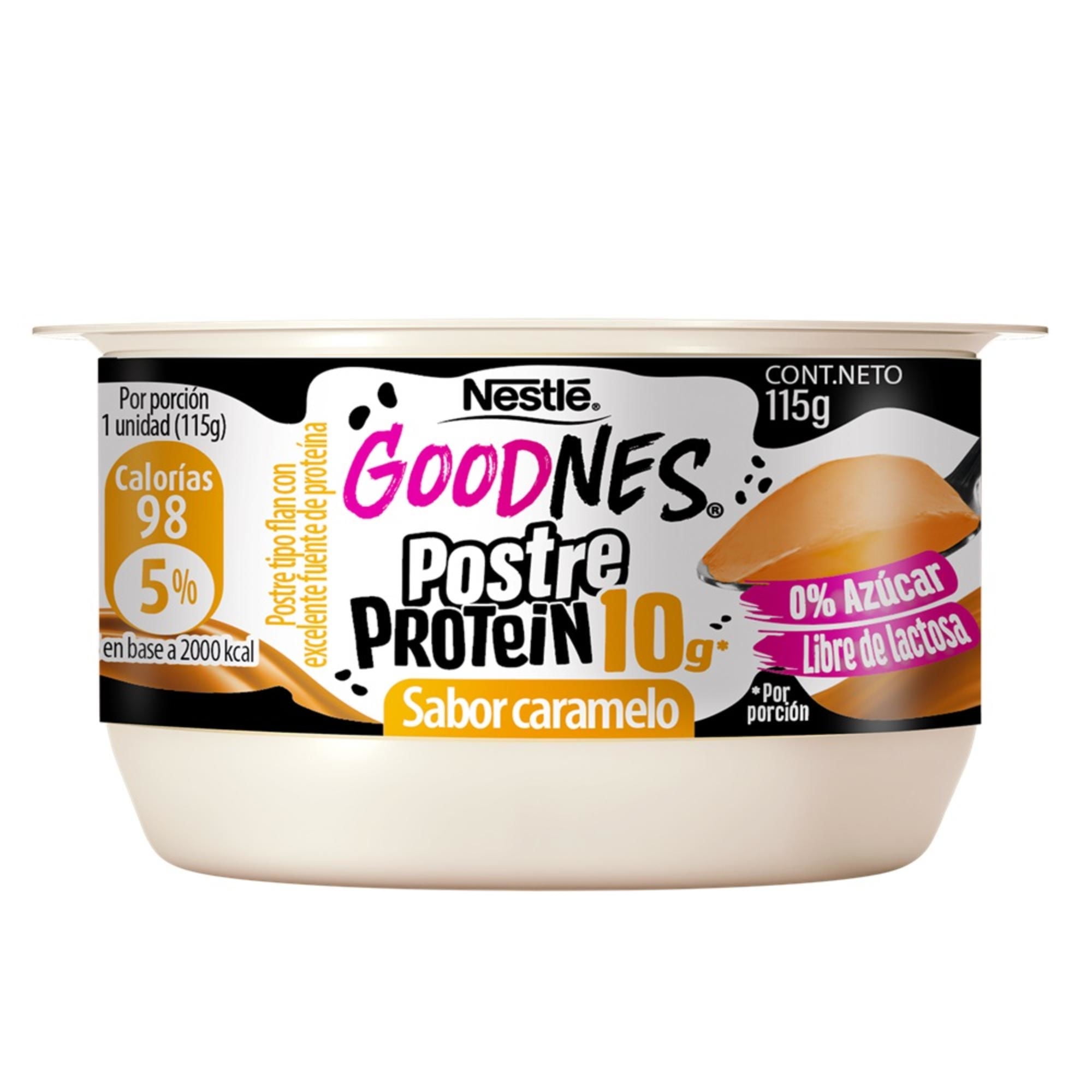 Postre Goodnes Protein Sabor Caramelo Pote 115 g Nestlé