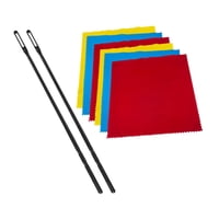 Magideal - Varilla Y Paño De Limpieza De Flauta, Instrumentos De Viento De Madera, Varillas De Flauta, Kit De Limpieza De Flauta, Limpiador De Flauta , 3 Colores