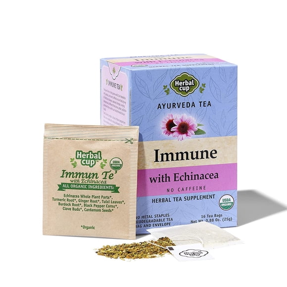 Té Herbal Cup Ayurveda Inmunidad 16 bolsas sin cafeína