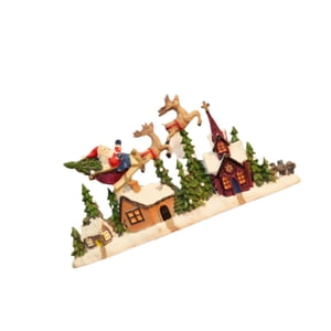 Bothyi - Figura De Casa De Pueblo Navideña, Decoración Navideña Para Armario, Estante Y Escritorio.