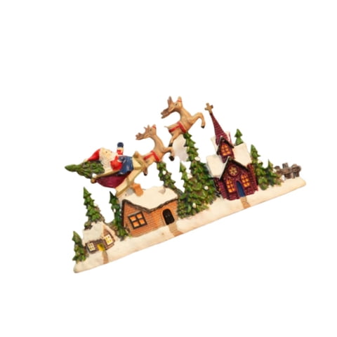 Bothyi - Figura De Casa De Pueblo Navideña, Decoración Navideña Para Armario, Estante Y Escritorio.