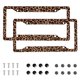 thumbnail image 1 of Marco para Placa de Matrícula Qilerongrong 31×16 cm Estampado Leopardo – Juego de 2, 1 of 7