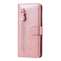 Gangxun - Funda Con Cremallera Para Samsung Galaxy S21 Plus 5G, Carcasa Cartera De Cuero Pu Con Soporte Y Tarjetero