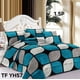 thumbnail image 1 of Cobertor de Invierno de Plush y Chiporro 2 Plazas Diseño Turquesa y Gris, 1 of 1