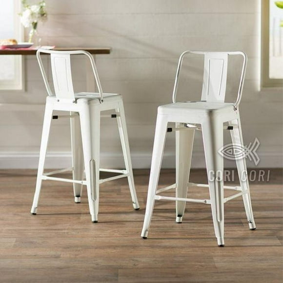 Taburete Tolix Industrial (63cms) Blanco