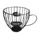 thumbnail image 1 of Soporte Multiusos Para Cápsulas De Café, Forma De Taza De Alambre Para Mostrador De Barra De Café, Negro, 1 of 5