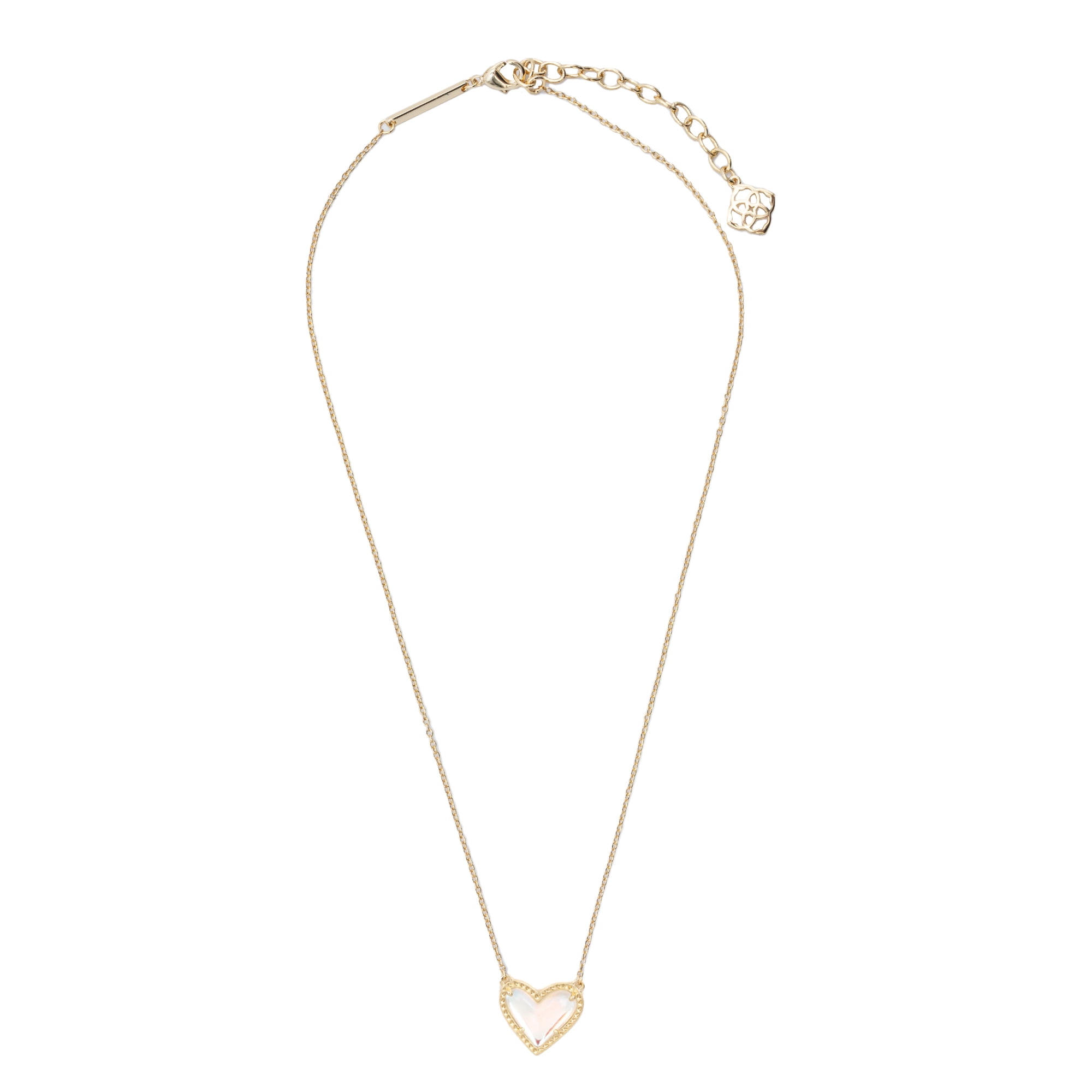 Collar Desconocida Kendra Scott Ari Heart Gold Pendant Necklace In Dichroic Glass