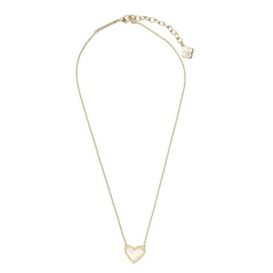 Collar Desconocida Kendra Scott Ari Heart Gold Pendant Necklace In Dichroic Glass