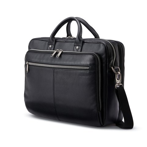 Maletín Samsonite Classic Leather Toploader Negro