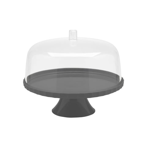 Ou - Porta Torta Con Pedestal Gris 30 Cm