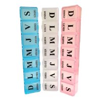 Genérico - Set 8 Pastillero Semanal Organizador Grande Medicina Lau