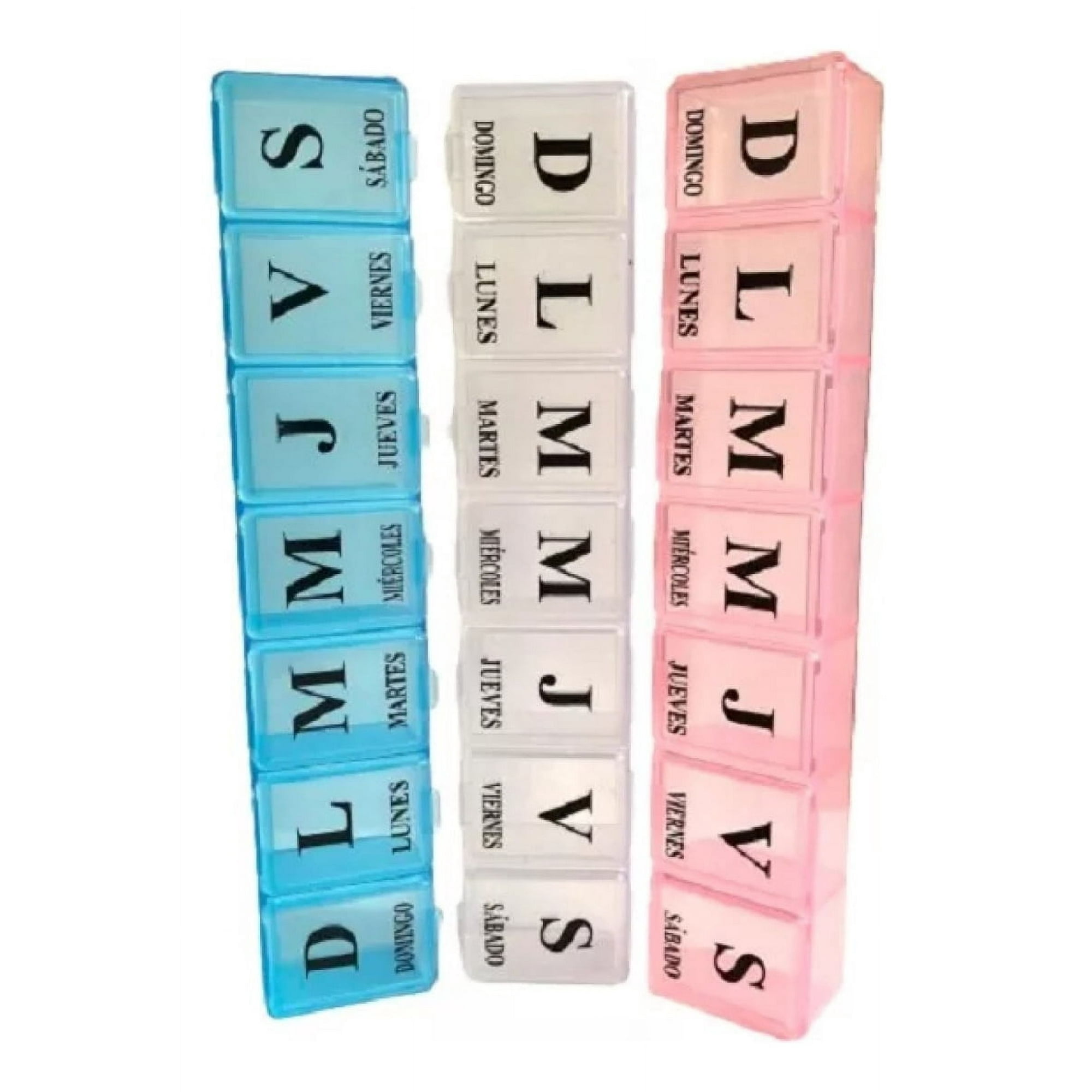 Genérico - Set 8 Pastillero Semanal Organizador Grande Medicina Lau