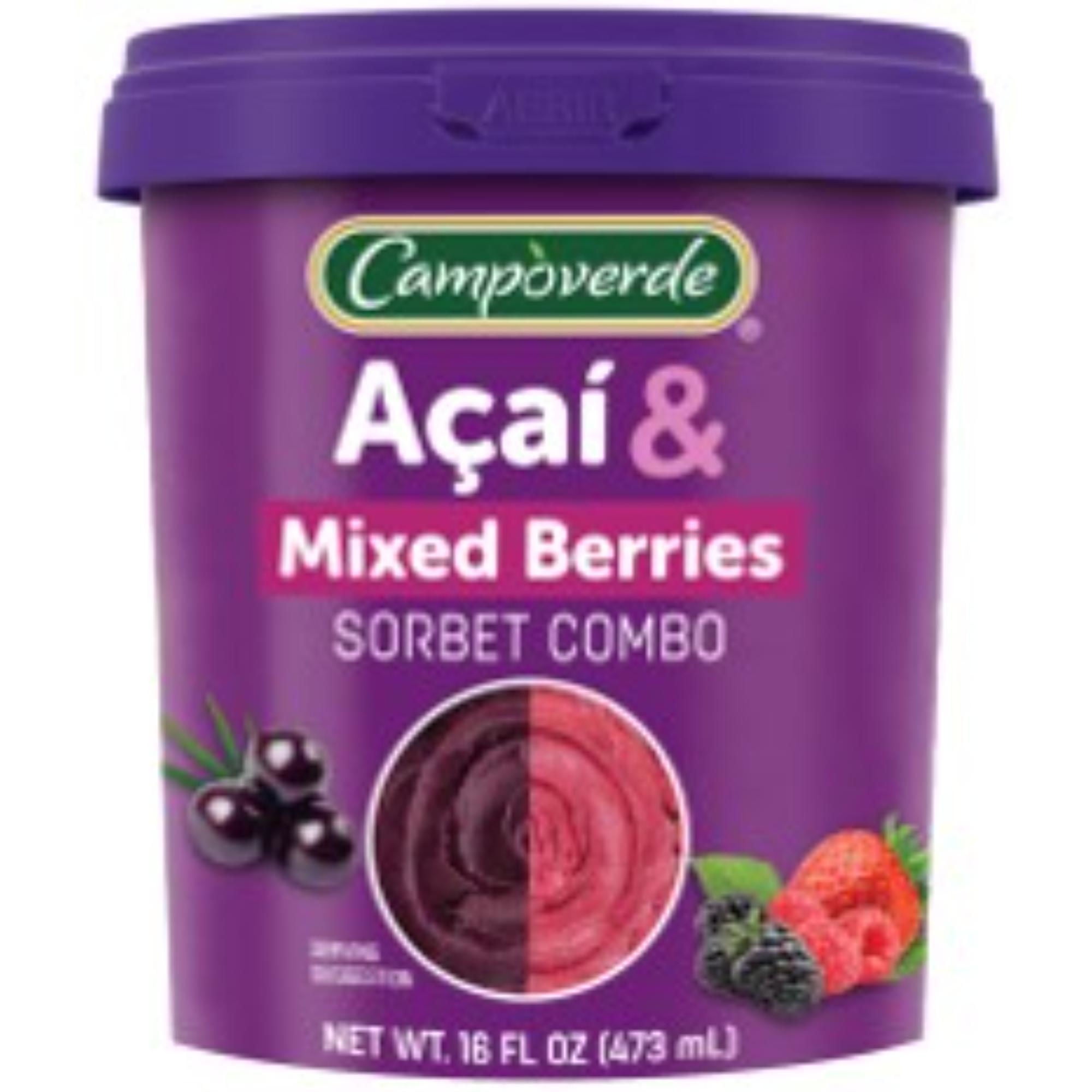 Helado Sorbete Acaí & Mix De Berries Pote 473 ml Campoverde