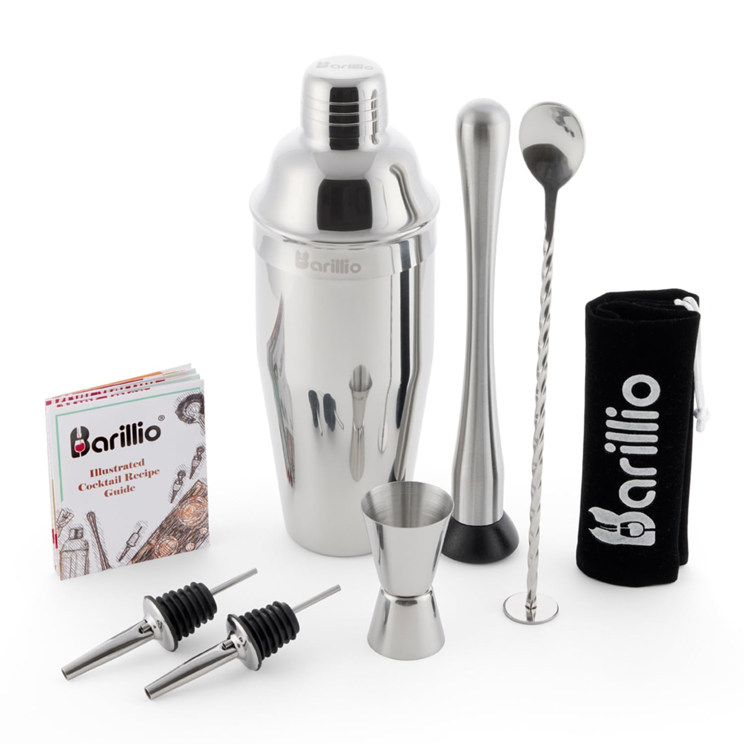 Bartender Kit Barillio Mixology De 8 Piezas Con Set De Coctelera