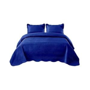 Genérico - Cubrecama Quilt 2 Plazas+2 Fundas Verano Unicolor 13N01