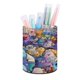 thumbnail image 1 of Monsters University-theme Cylinder Pen Holder Pencil Organizer with Flannel Lining PVC Leather Material Cardboard Base for study work 10*8CM, 1 of 6