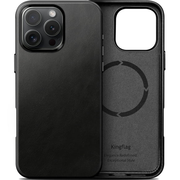 Funda Kingflag Piel Auténtica iPhone 16 Pro Max 6.9"