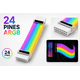thumbnail image 1 of Cable Alimentación Argb 24 Pines Gpu Atx Rgb Sincronizable 5v Para Placa Madre Pc Gamer Efectos Led Direccionables, 1 of 3