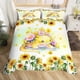 thumbnail image 2 of Cartoon Axolotl Duvet Cover Queen Size,Sunflower Bedding Set Cute Animal Botanical Comforter Cover Watercolor Yellow Quilt Cover-, 2 of 4