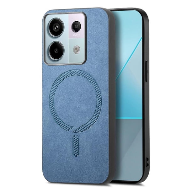Magnetic Slim Case for Xiaomi Redmi Note 13 Pro 5G with Camera Guard & Anti-Scratch Back Blue