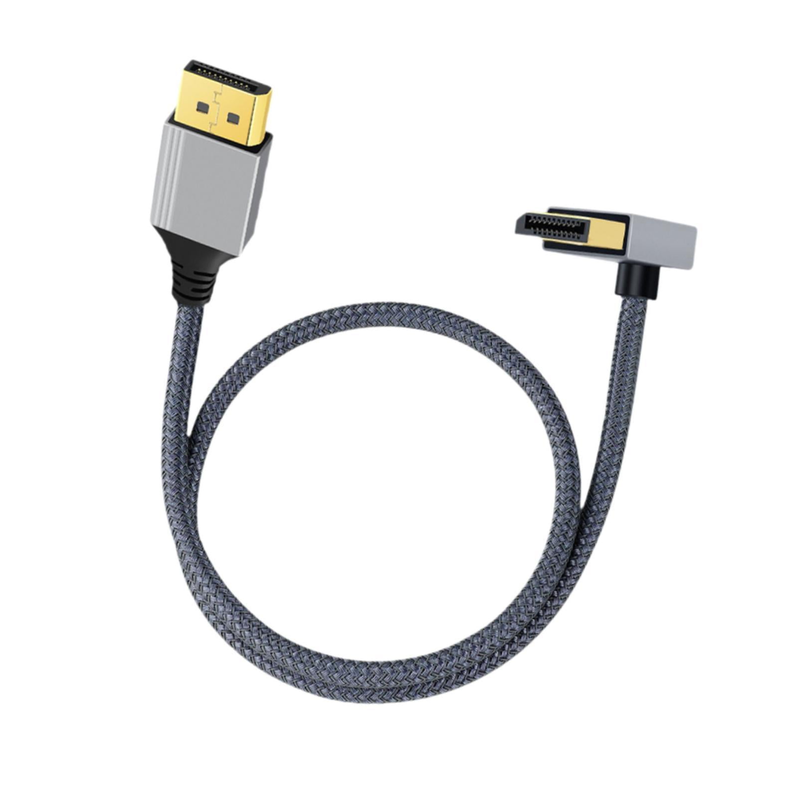 Bothyi - Cable Displayport De 100 Cm Para Juegos, Cable Trenzado De Nailon Antiinterferencias, Cable Dp Con Curvatura Inversa