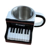 Magideal - Copa De Leche De Café De Café Musical, Artículo De Coleccionista, Novela Taza De Café Tazas De Instrumentos Musicales Para Amantes De La Música Regalo Piano