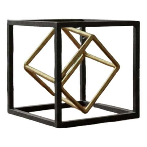 Genérico - Estatua Figura Decorativa Geométrica Adorno Hogar Cubo Jhn