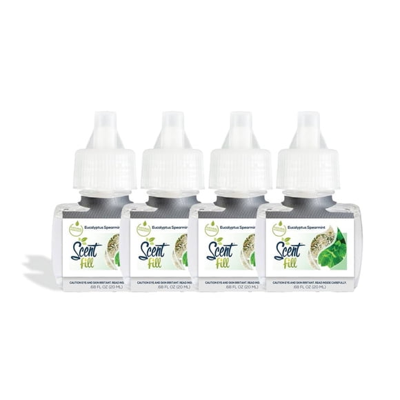 Ambientador con aroma a eucalipto y menta verde con 4 recambios