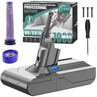 Batería De Repuesto Egr V8 Mejorada De 7000 Mah Para Dyson V8