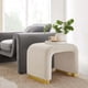 thumbnail image 2 of Taburete Modway Koda Performance Velvet Waterfall, latón y almendra, 2 of 9