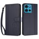 thumbnail image 3 of Funda Cartera Trébol para Motorola Moto G75 5G con Ranuras Tarjetas y Carga Inalámbrica Azul oscuro, 3 of 6