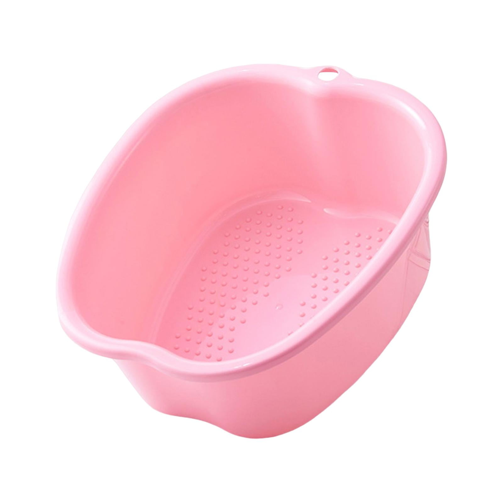 Magideal - Bañera Para Pies Lavabo Para Pies Cubo Para Baño De Pies Robusto Y Duradero Con Orificio Para Colgar Lavabo Para Pies Bañera Para Pies, Uñas Y Tobillo Rosa