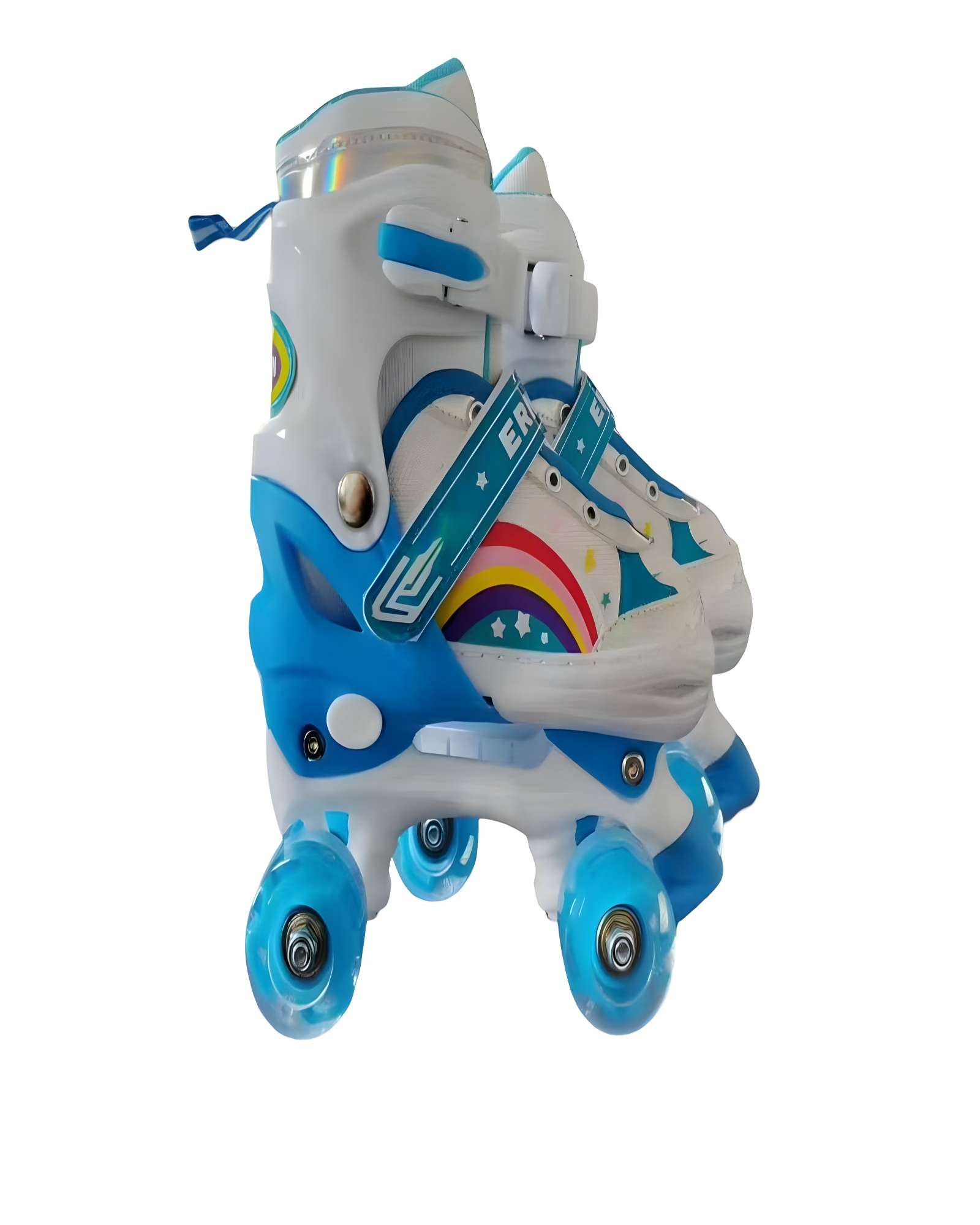 Genérico - Patin 4 Ruedas Con Luces Y Kit Talla M 35 38 Multicolor1