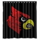 thumbnail image 1 of Cortina de ducha de los Louisville Cardinals, juego de cortina de baño con ganchos, tamaño 66 x 72 pulgadas, 1 of 3