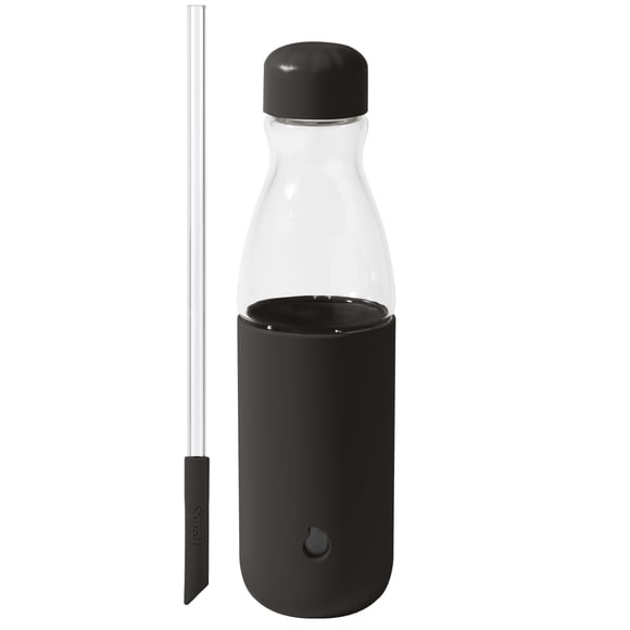 Botella de agua S'well Glass Original 532 ml Onyx a prueba de fugas