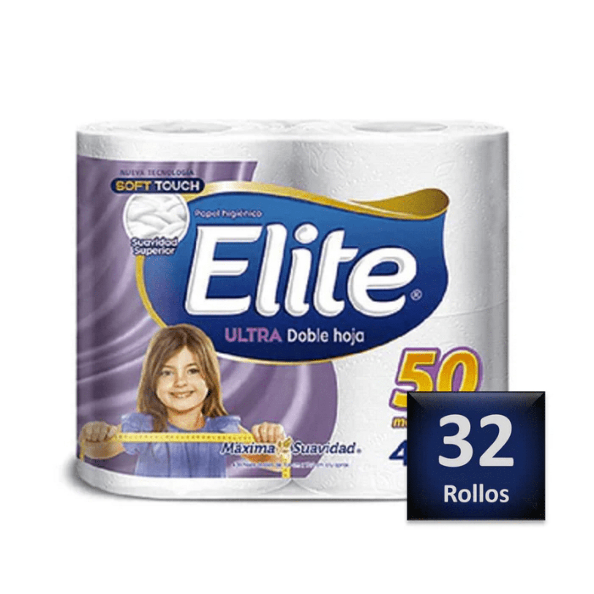 Papel Higienico Doble Hoja 50 Mts Elite 32 Rollos